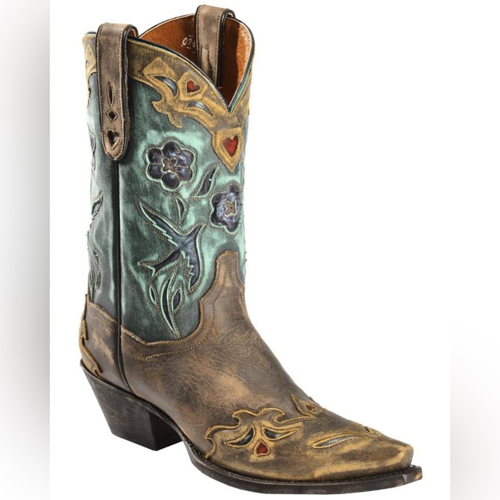 DAN POST Blue Bird Wingtip Western Boots - Snip Toe